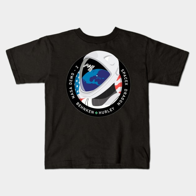 SpaceX NASA Demo-2 Mission Patch Hurley Behnken Kids T-Shirt by jutulen